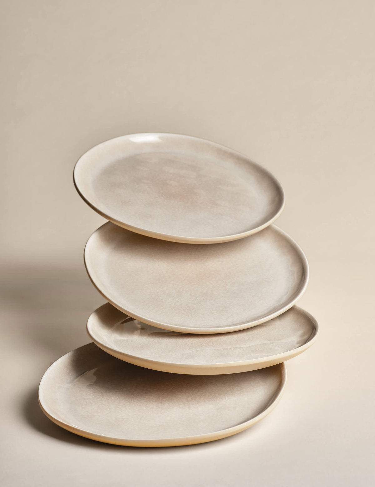 M&S Set of 4 Linen Reactive Picnic Side Plates