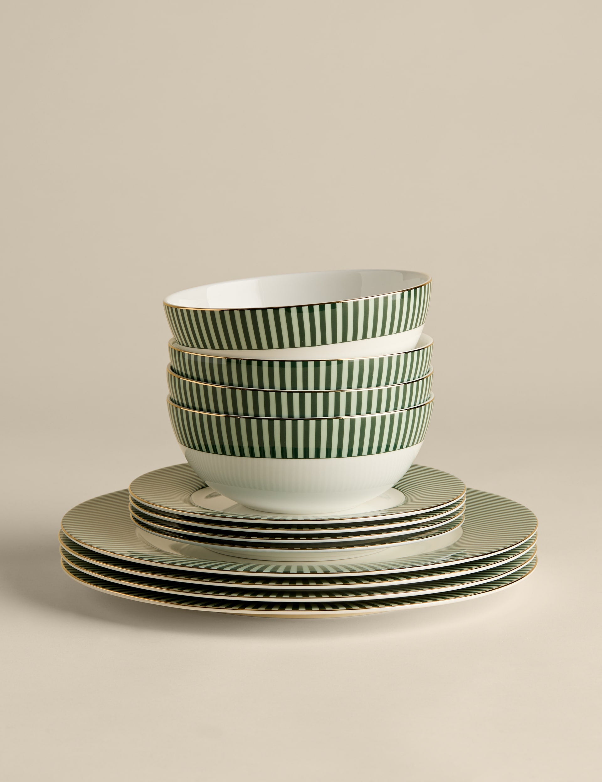 Hampton 12 piece bone china dinner set, UK version