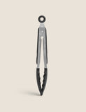 Small silicone tongs with heat-resistant design and locking mechanism (British brand)
