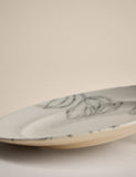 Floral crackle stoneware side plate - British product