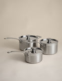 M&S 3-piece stainless steel saucepan set 16cm 18cm 20cm - British product