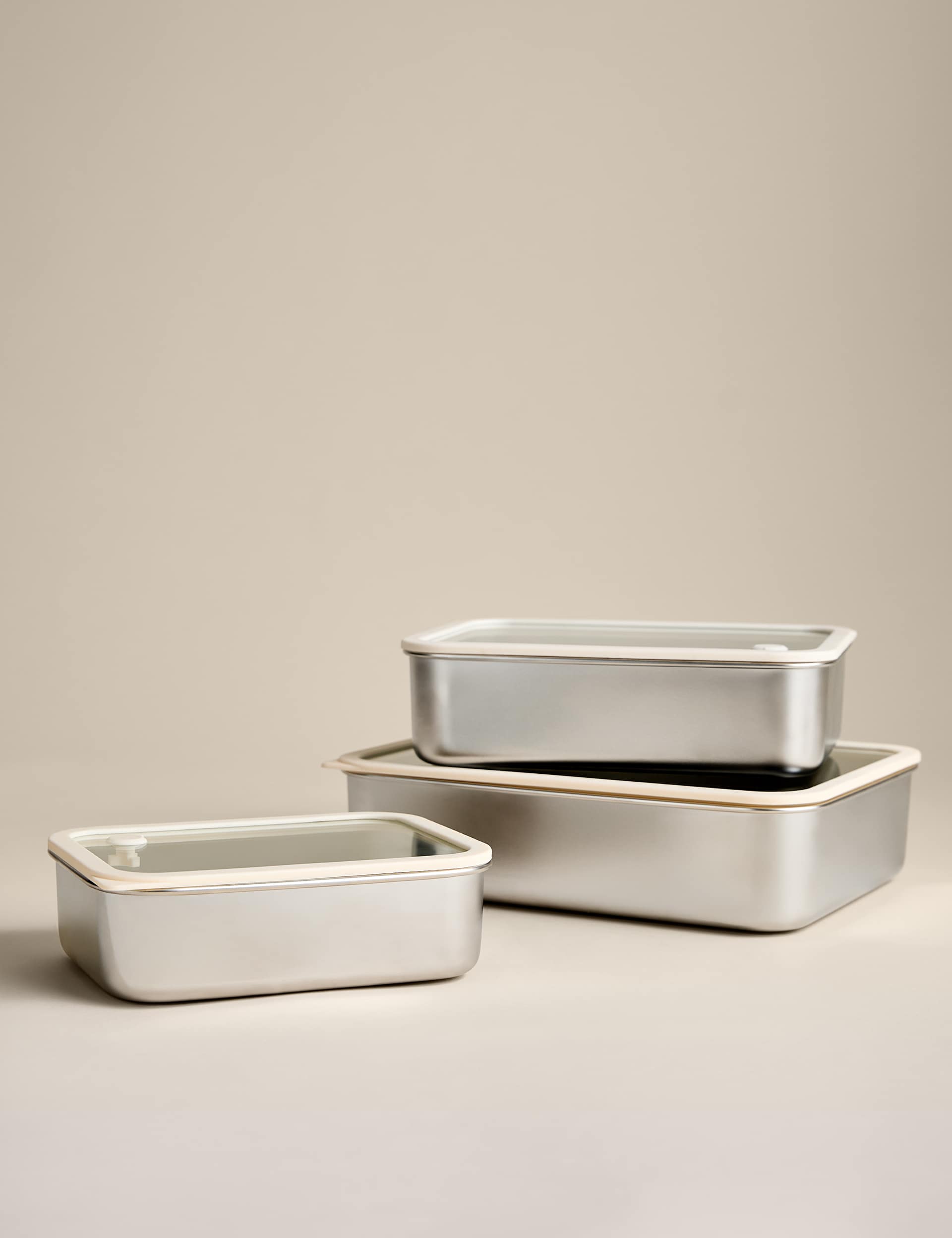 Large stainless steel food storage container - British product