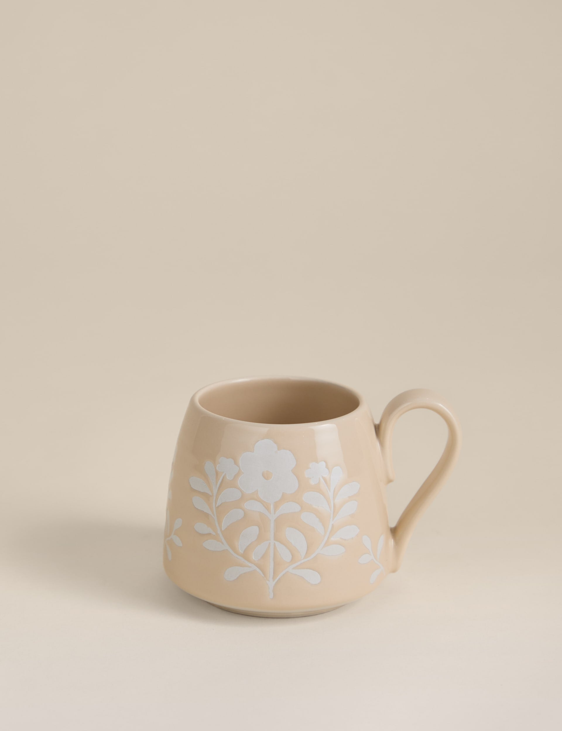 Floral Tapered Stoneware Mug - British product