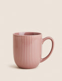 Set of four textured stripe mugs - British product