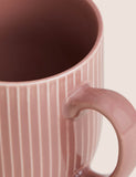 Set of four textured stripe mugs - British product