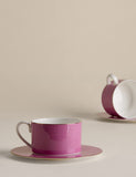 Bone china cups and saucers set from a British brand