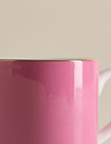Bone china espresso cups and saucers with metallic rims, UK version