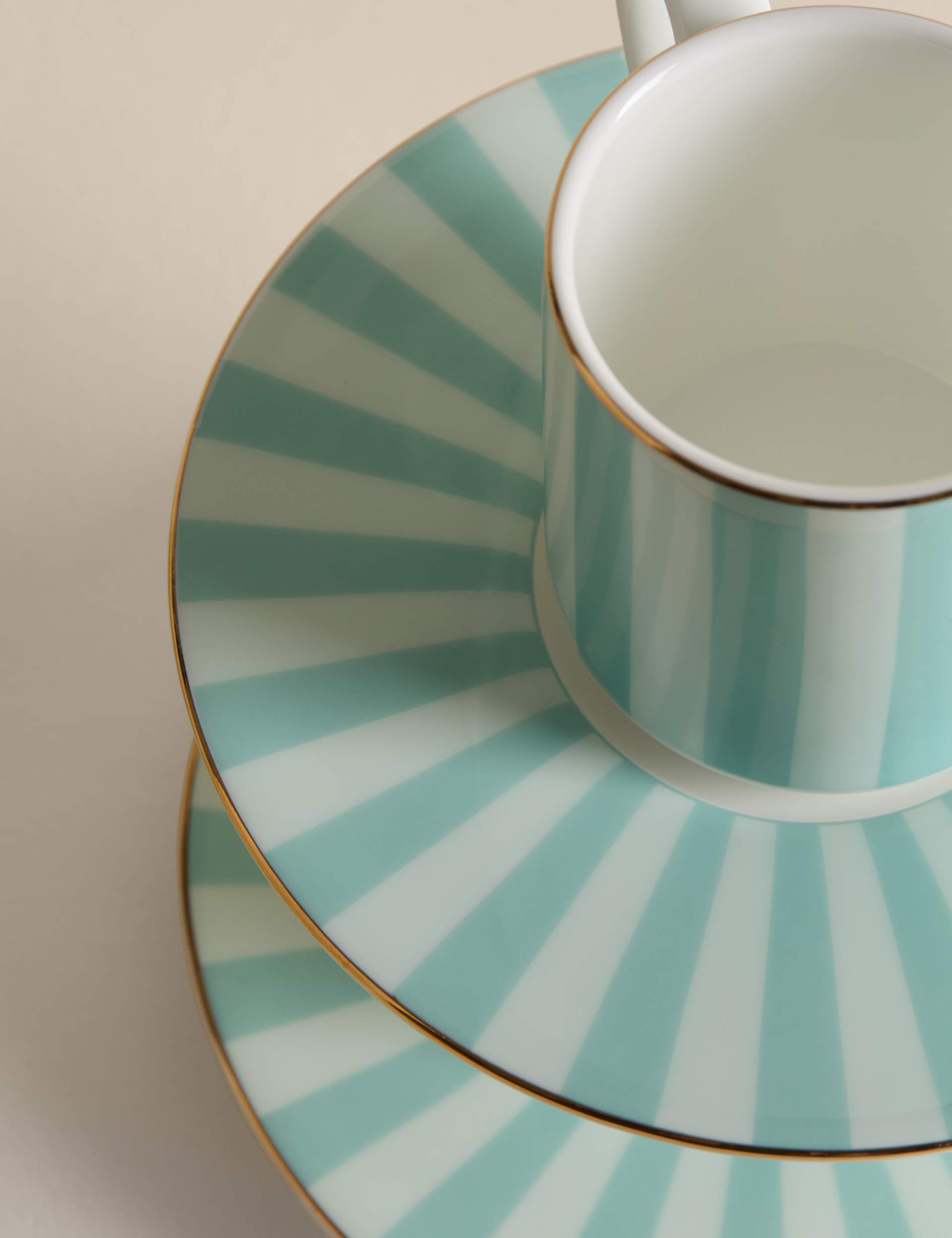 Bone china espresso cup and saucer set 2 pack (British brand)