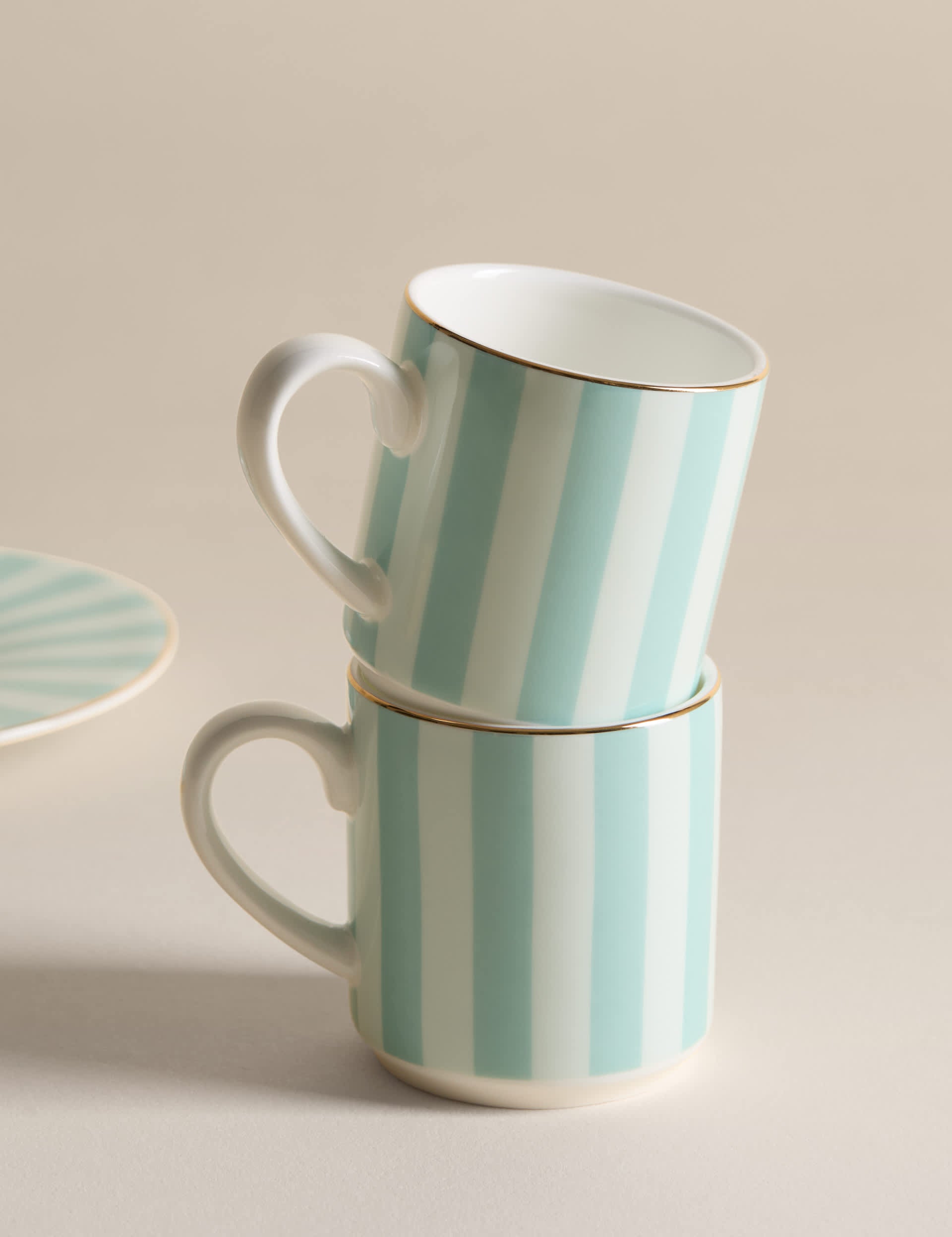 Bone china espresso cup and saucer set 2 pack (British brand)