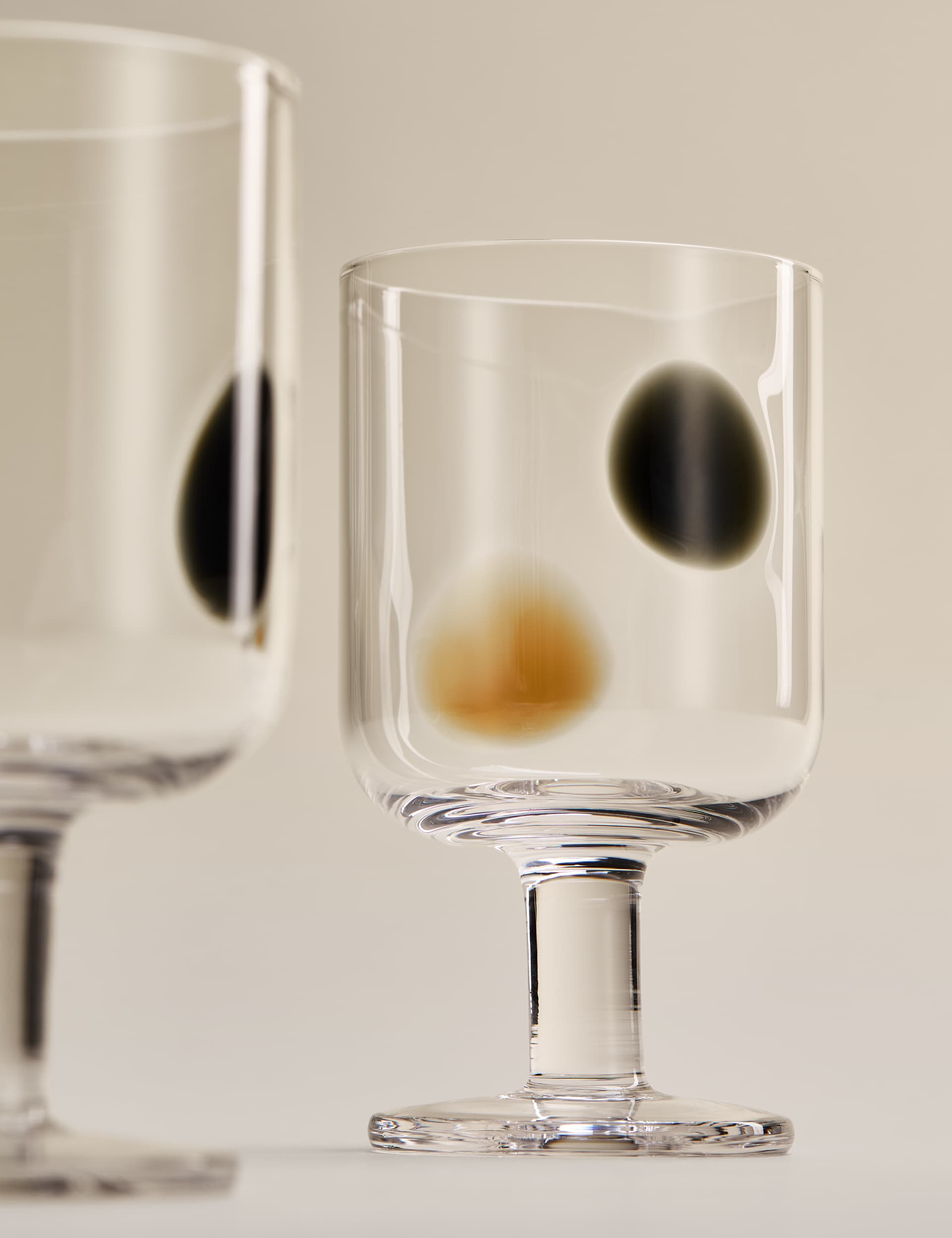 Dot wine glasses set of two, imported from the UK