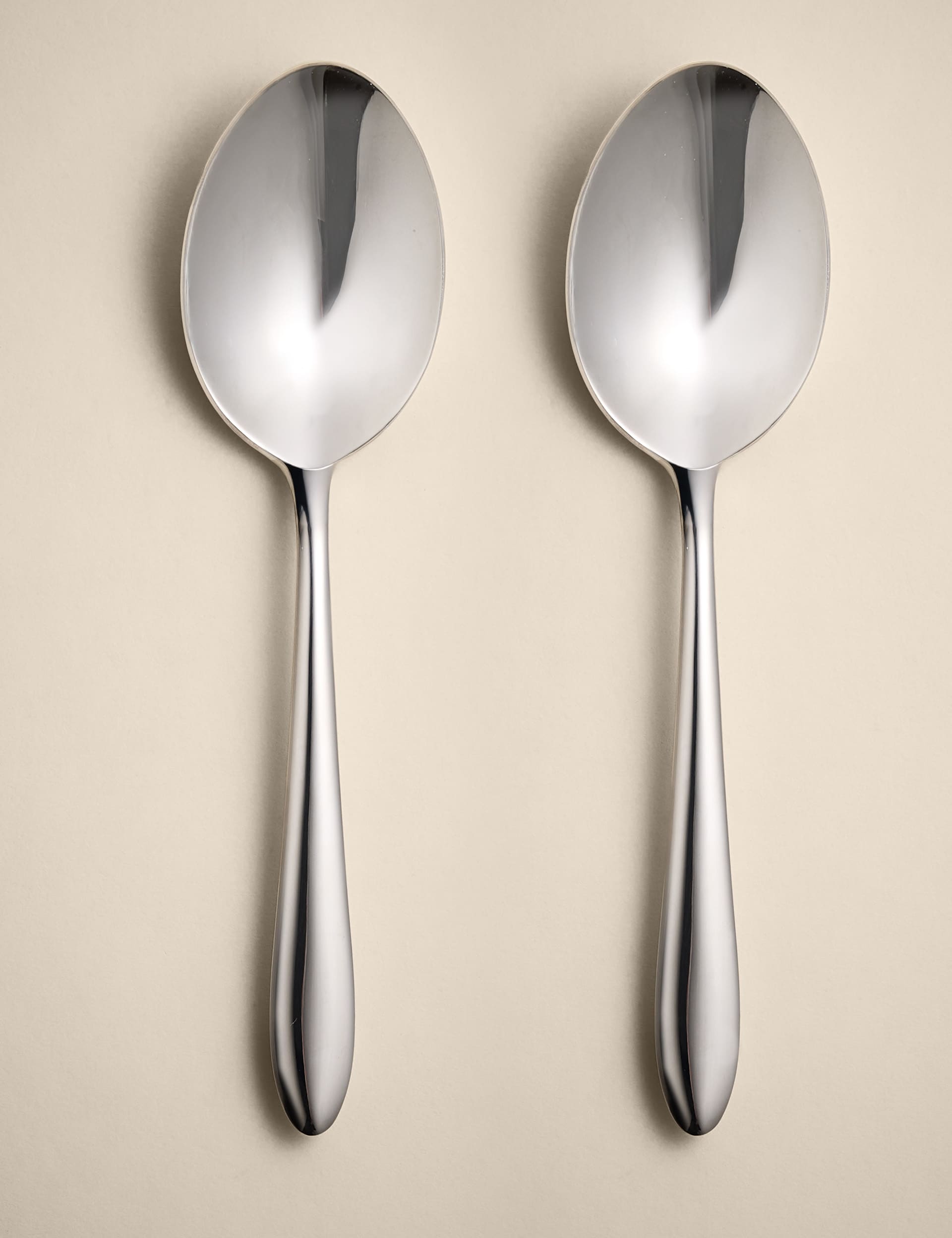 Maxim serving spoons set of 2 stainless steel, imported from the UK