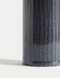 Ribbed Oil & Vinegar Pourer stoneware kitchen bottle, UK version