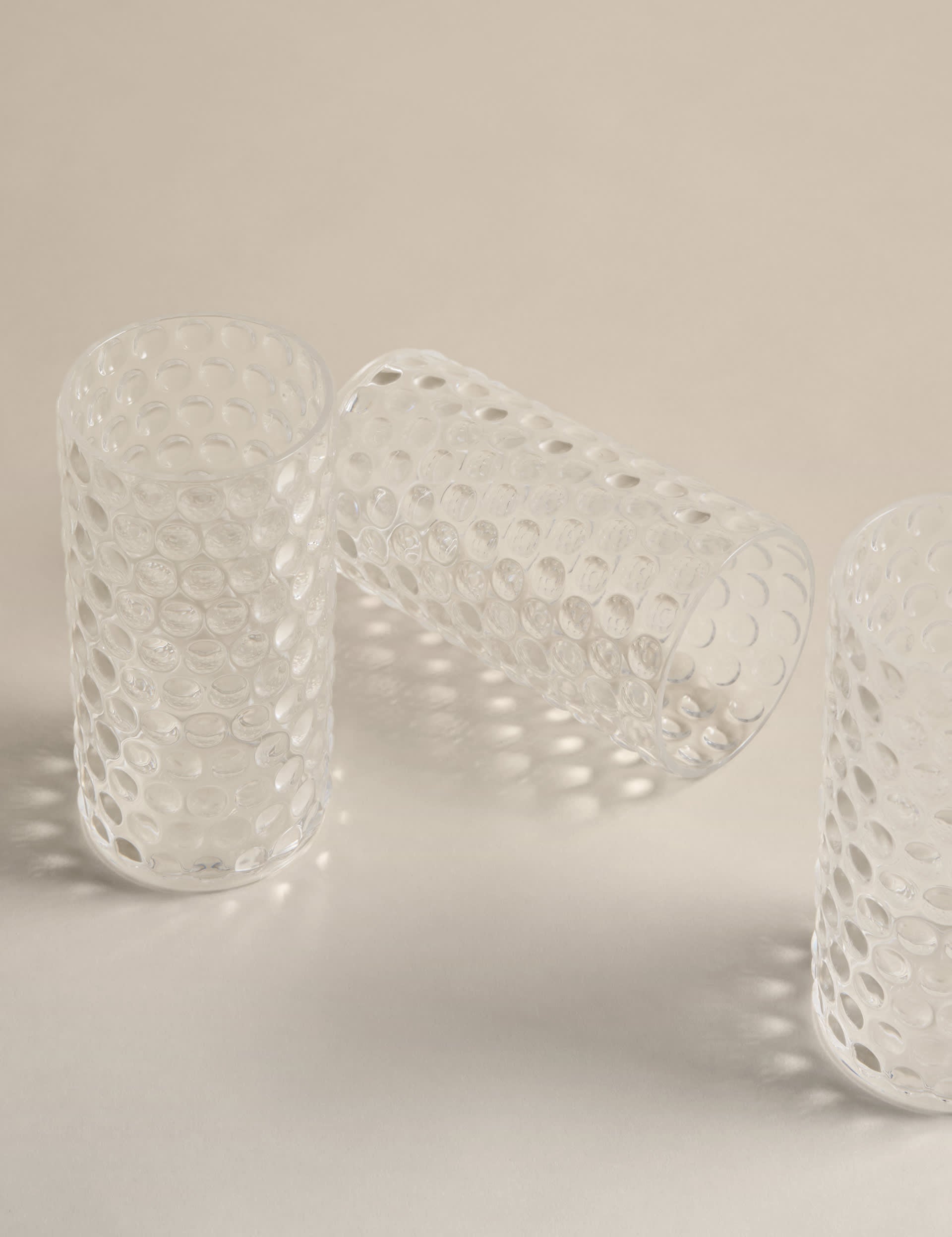 Set of 4 bobble acrylic hi-ball glasses, UK version