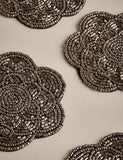 Set of 4 Beaded Scallop Coasters (British brand)