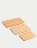 Set of 3 bamboo chopping boards (British brand)