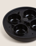 Black Aluminium egg poacher 20cm with four rings (British brand)