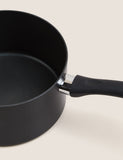 Black aluminium non-stick saucepan set 16cm 18cm 20cm, imported from the UK