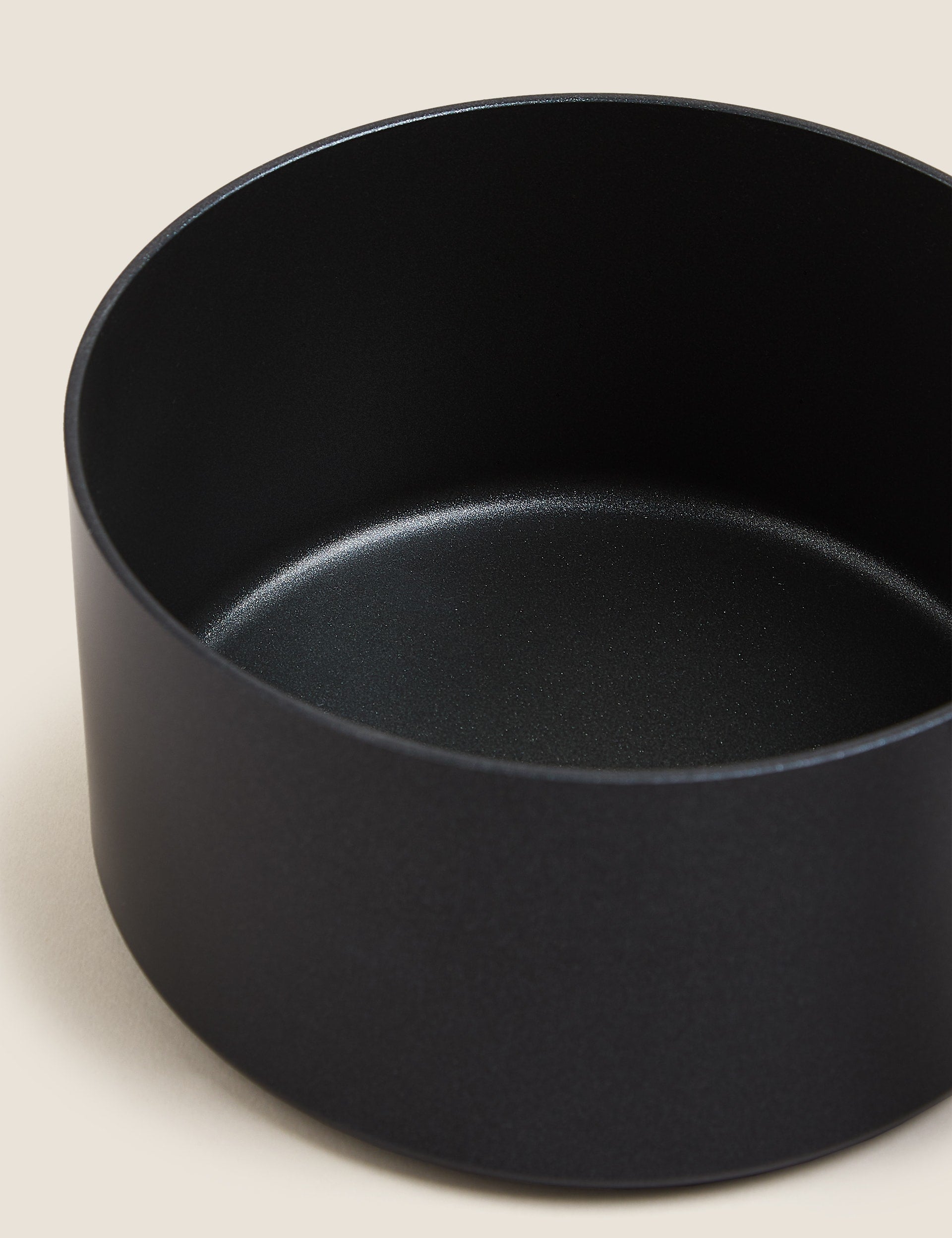 Black Aluminium non-stick saucepan 18cm, imported from the UK
