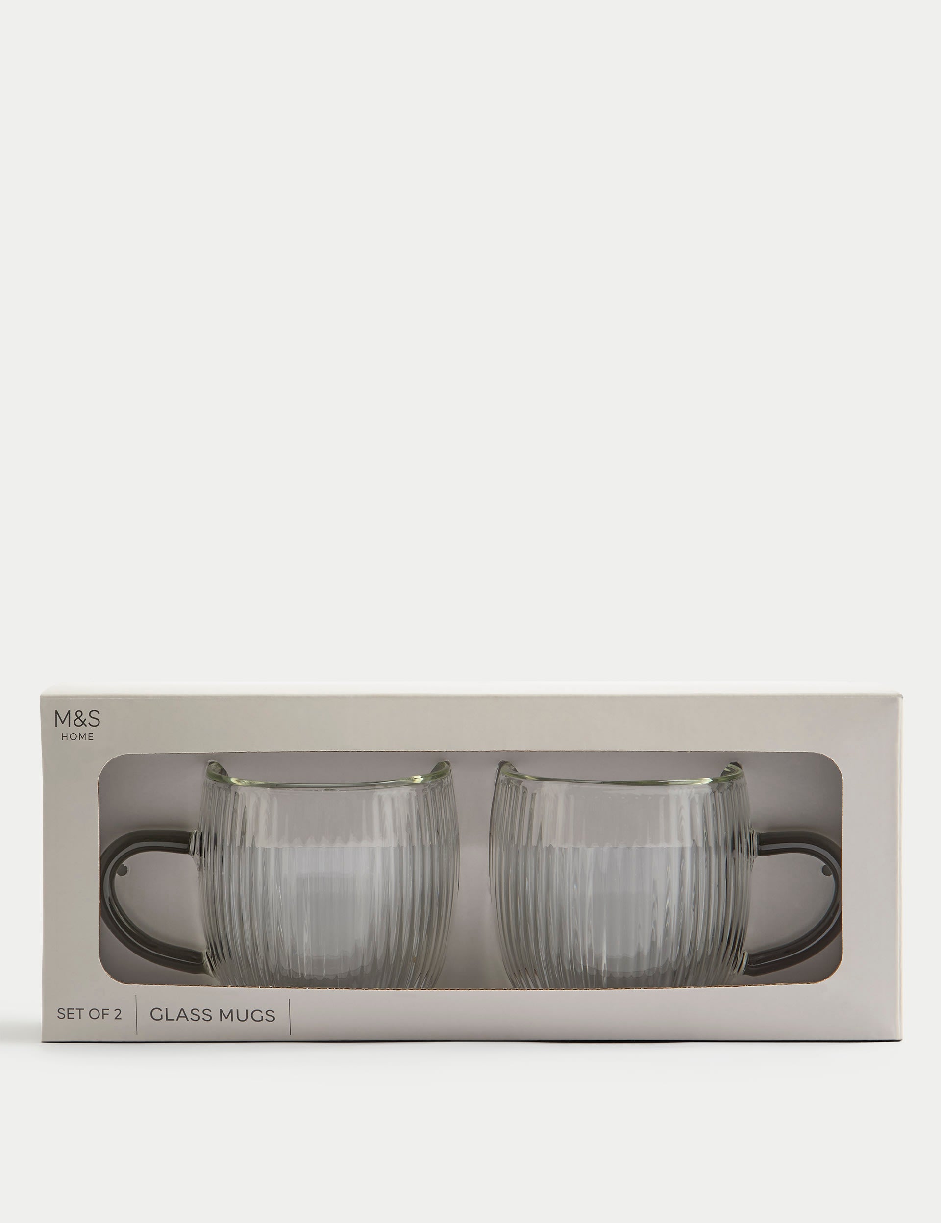 Set of 2 Ribbed Mugs