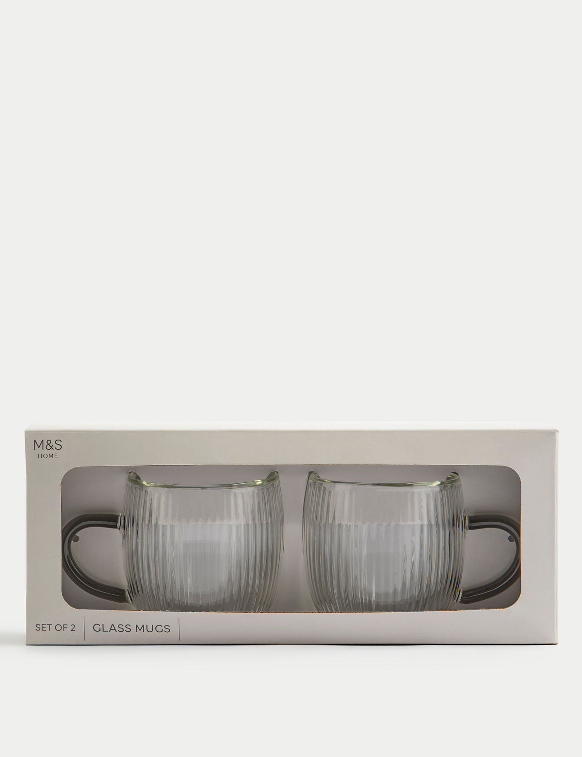 Set of 2 Ribbed Mugs