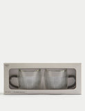 Set of 2 Ribbed Mugs