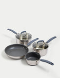 4 piece stainless steel pan set, imported from the UK