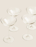 Sommeliers Edit set of 4 champagne saucers (British brand)