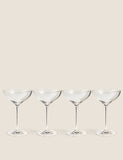 Sommeliers Edit set of 4 champagne saucers (British brand)