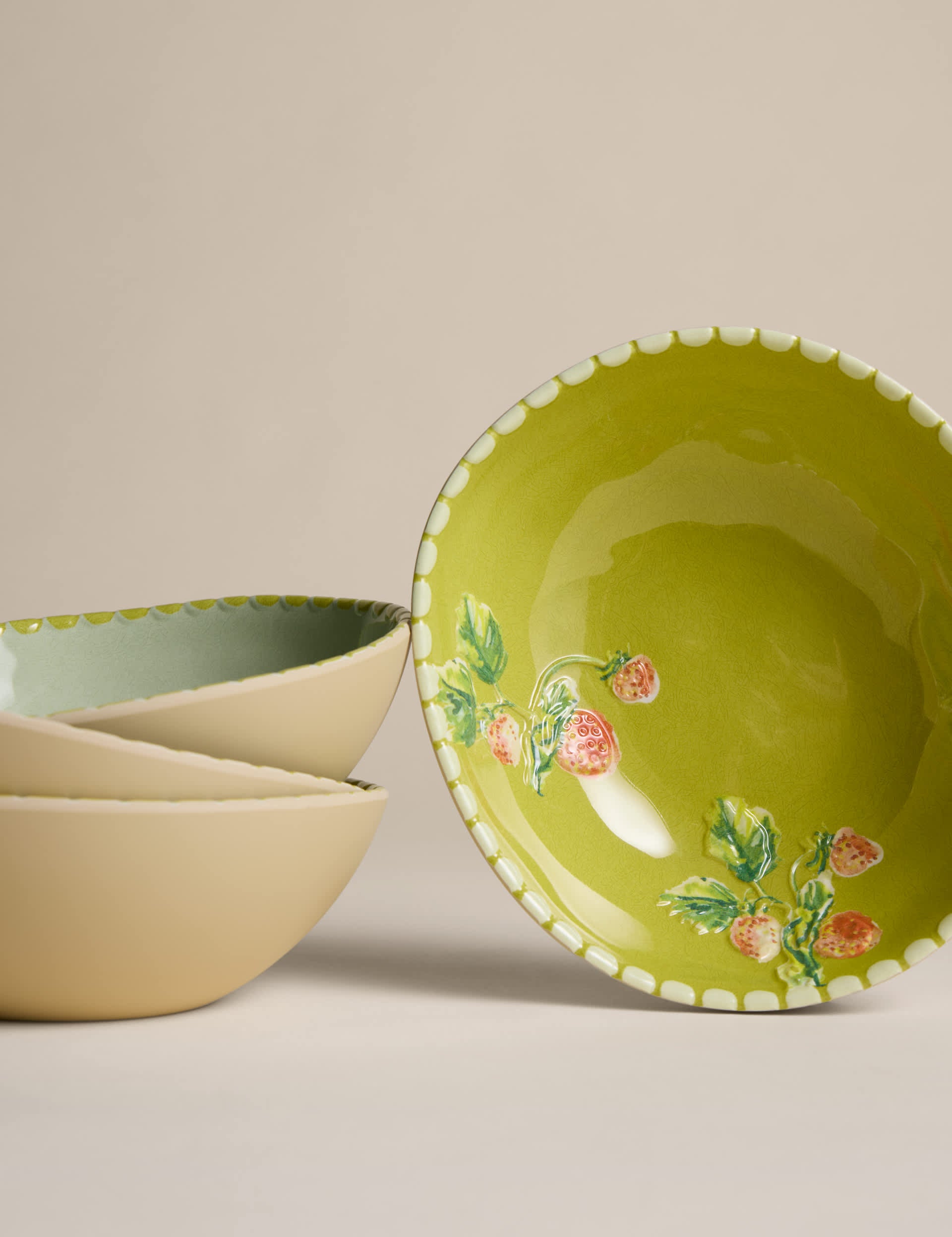 M&S floral melamine cereal bowls set of 4, imported from the UK