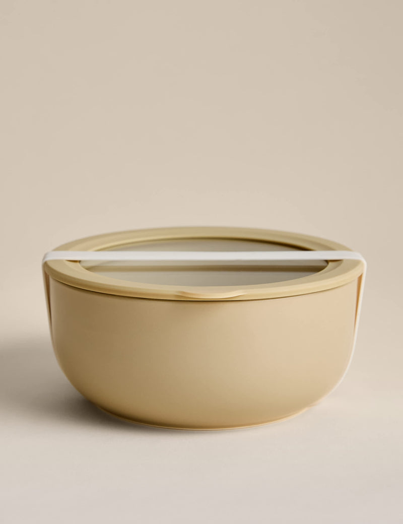 Ceramic storage container with glass lid 16.8 cm, imported from the UK