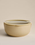 Ceramic storage container with glass lid 16.8 cm, imported from the UK