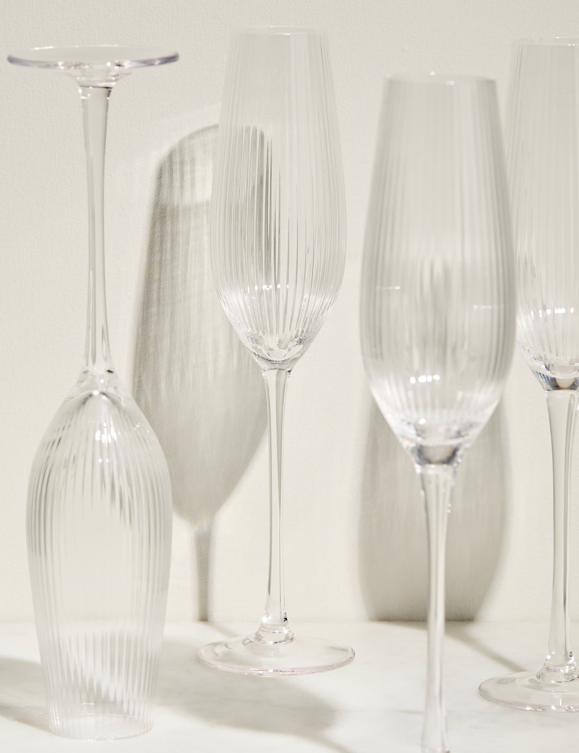Maxim Optic champagne flutes set of 6 (British brand)