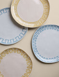 Set of 4 coastal picnic dinner plates - British product