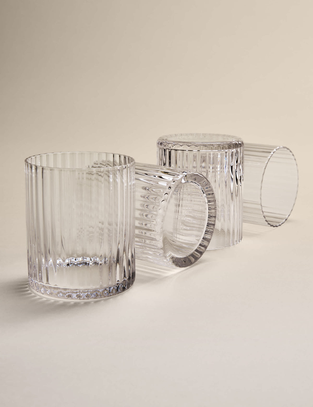 Celine Set of 4 Ribbed Tumblers