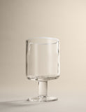Set of 2 contrast rim wine glasses British product