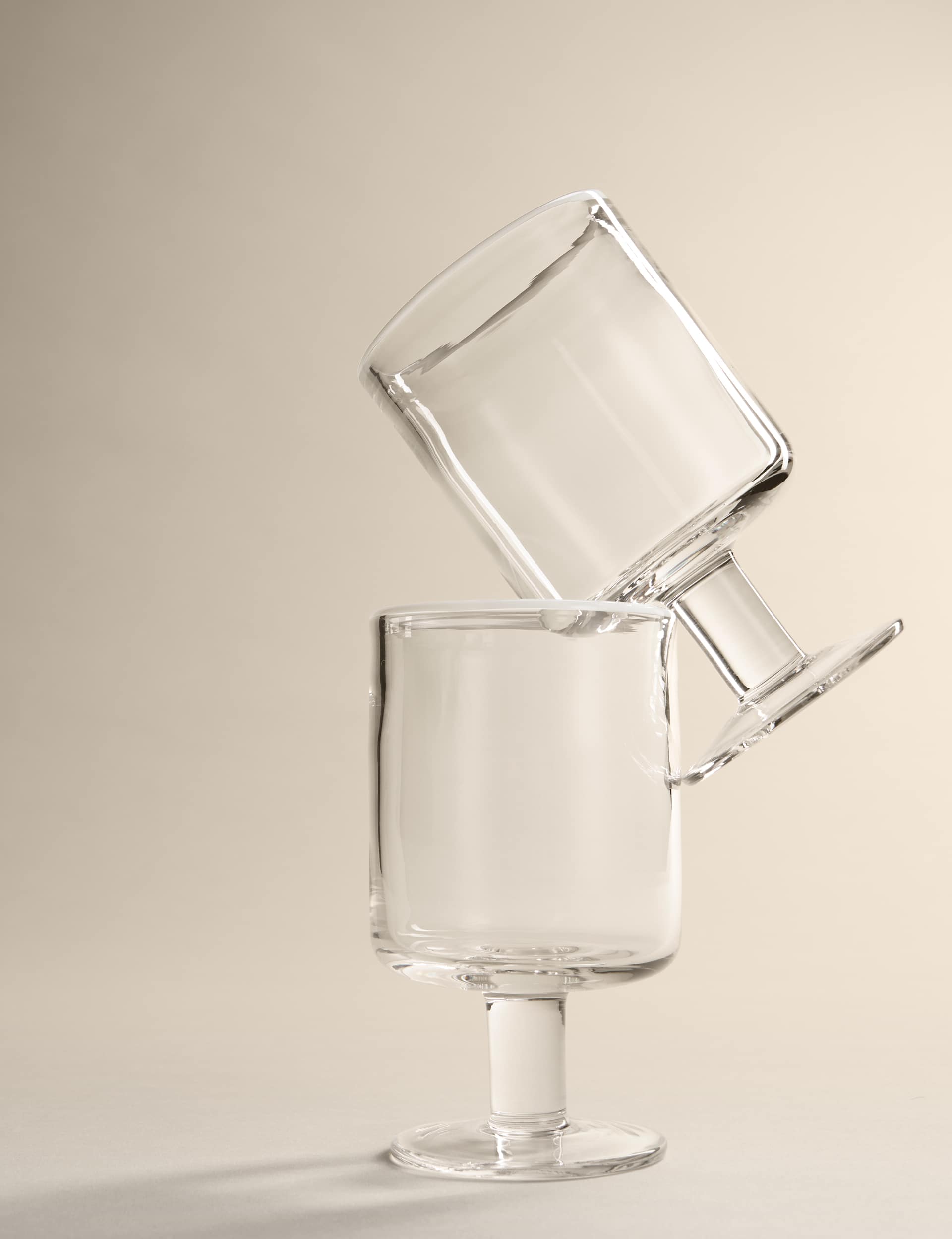M&S Set of 2 Contrast Rim Wine Glasses