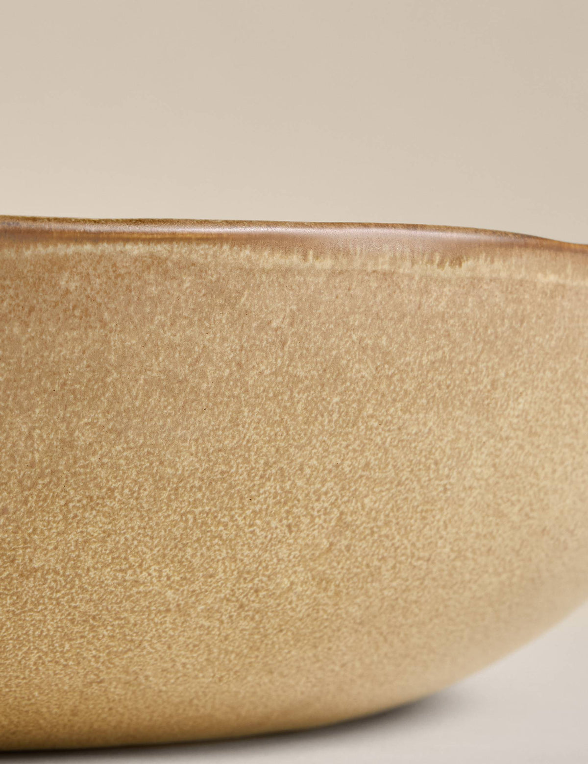 Painterly large stoneware serving bowl with abstract design - British product