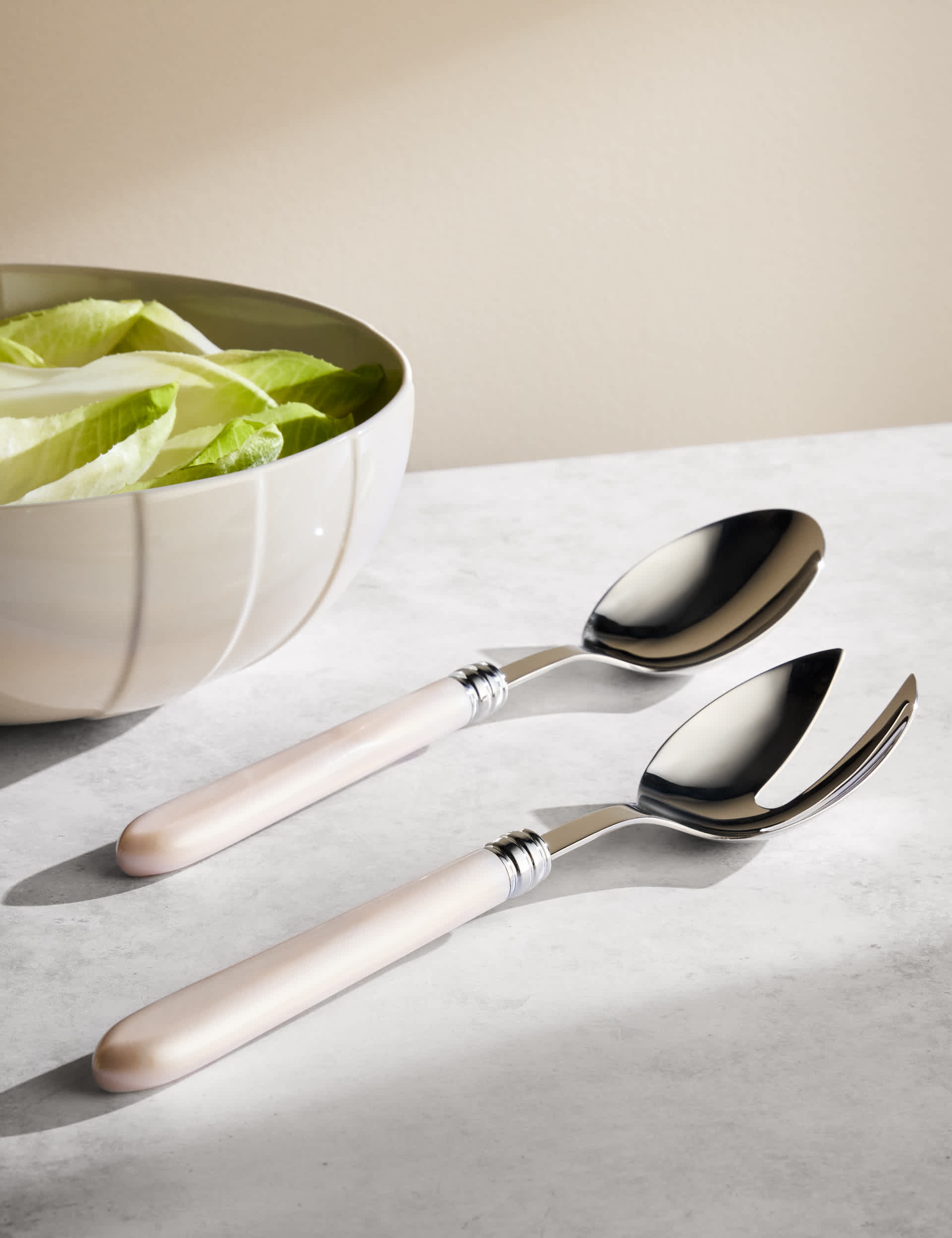 M&S Kelly Hoppen contrast salad servers 32.2 cm, imported from the UK
