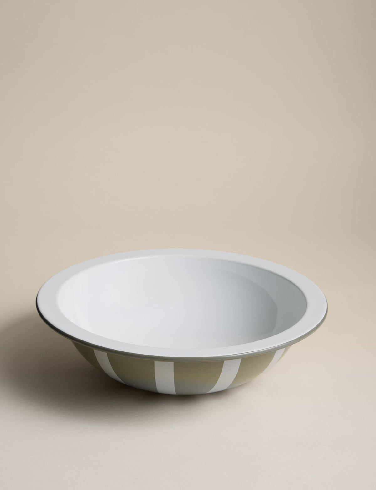 M&S enamel striped serving bowl stoneware - British brand