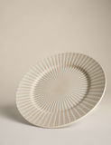 Stoneware side plate reactive stripe 20.3 cm, imported from the UK