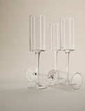 Straight sided champagne flutes set of 4 - British product