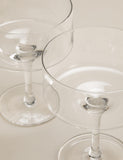 Set of two straight sided coupe glasses 13cm (British brand)