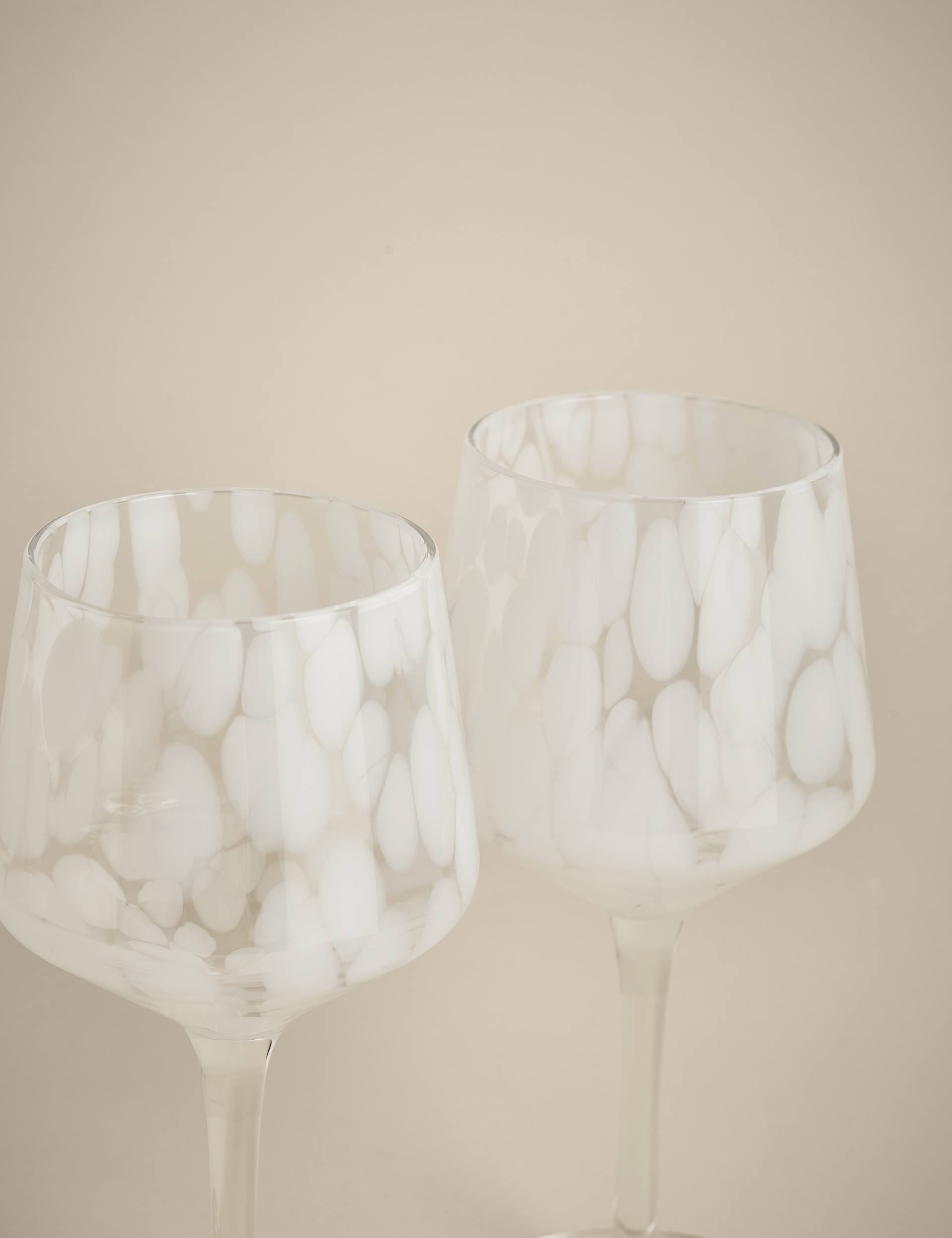 Speckled wine glasses set of two 21.3cm (British brand)
