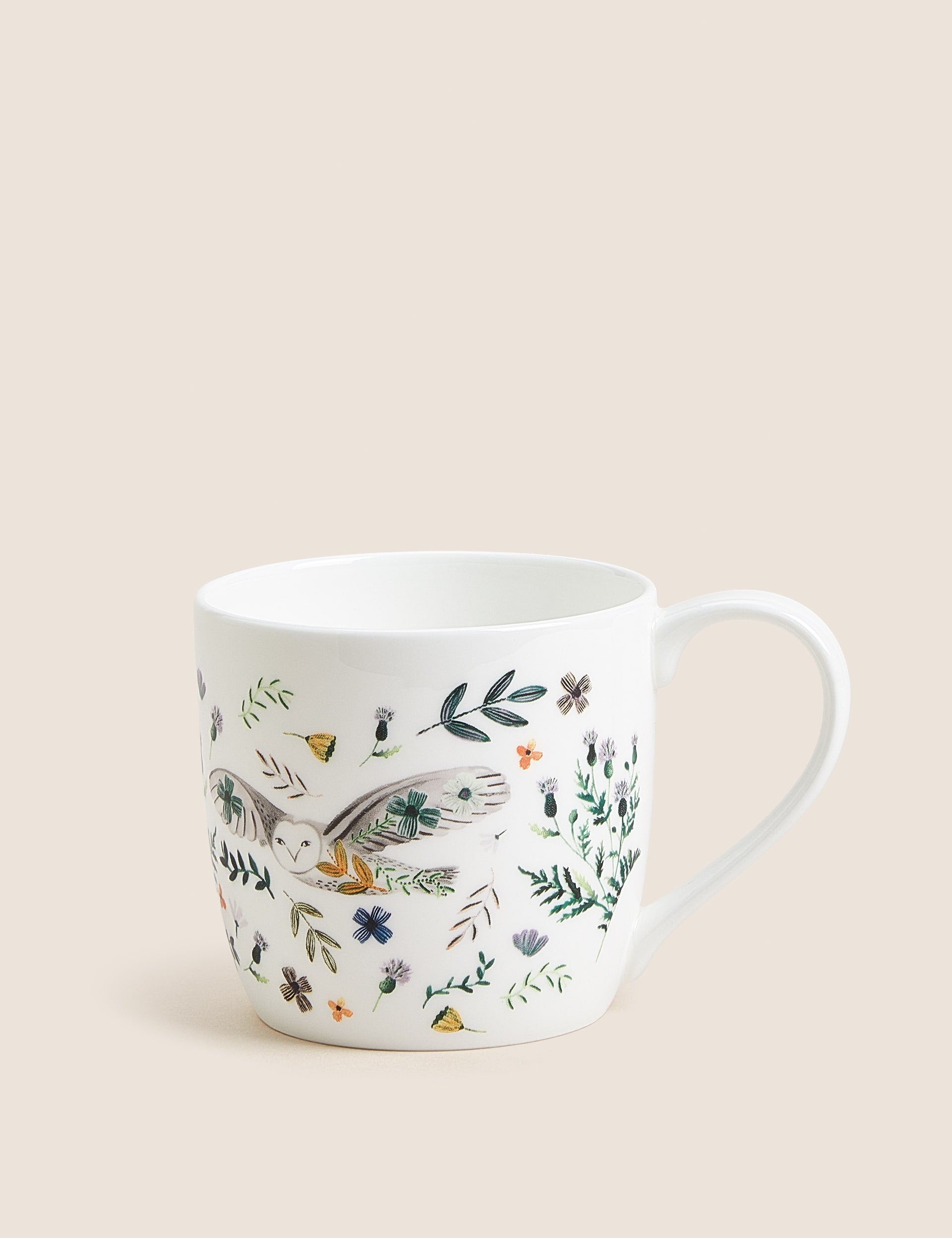 Woodland owl ceramic mug 380ml (British brand)