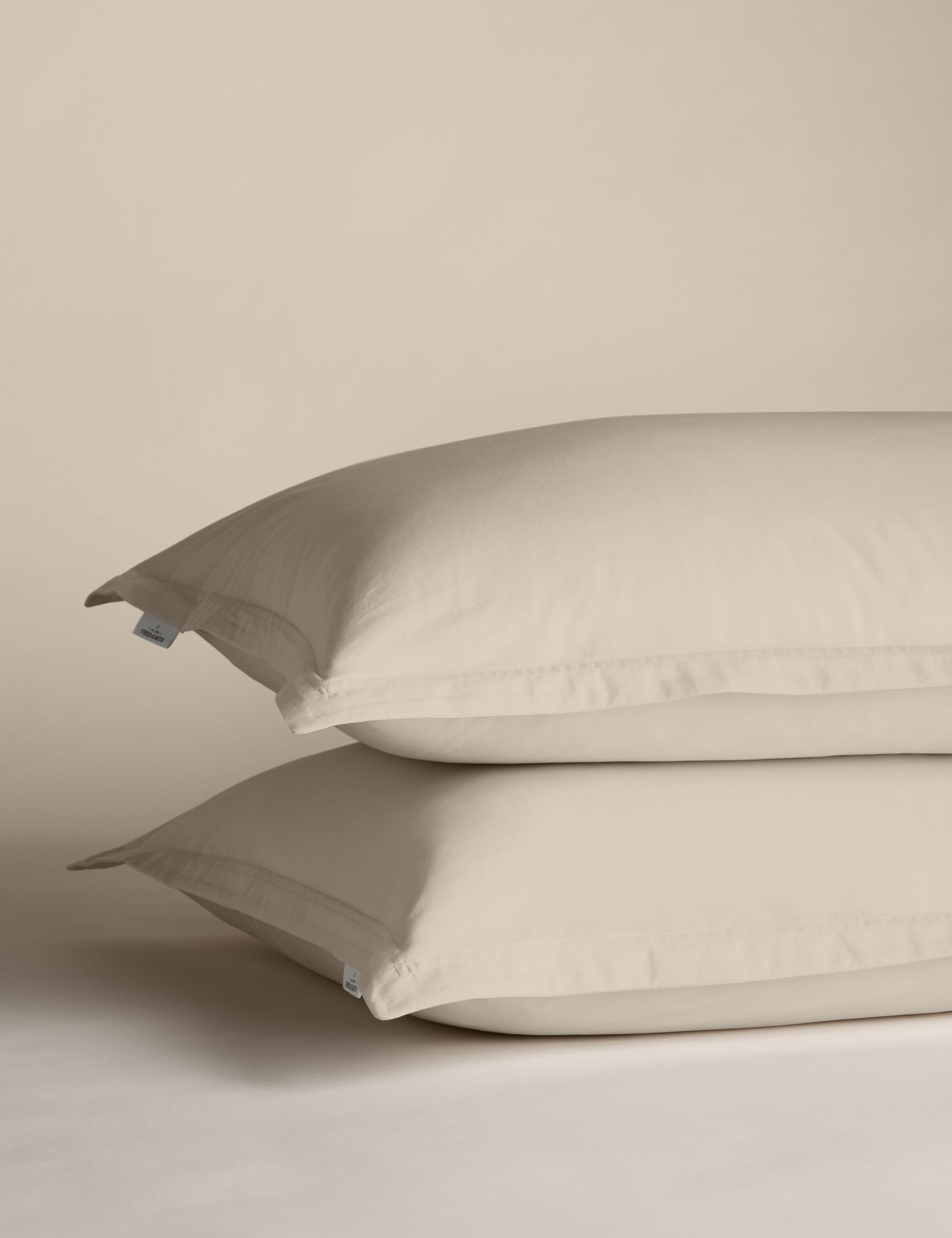 M&S X Fired Earth washed cotton Oxford pillowcases 2 pack - British product
