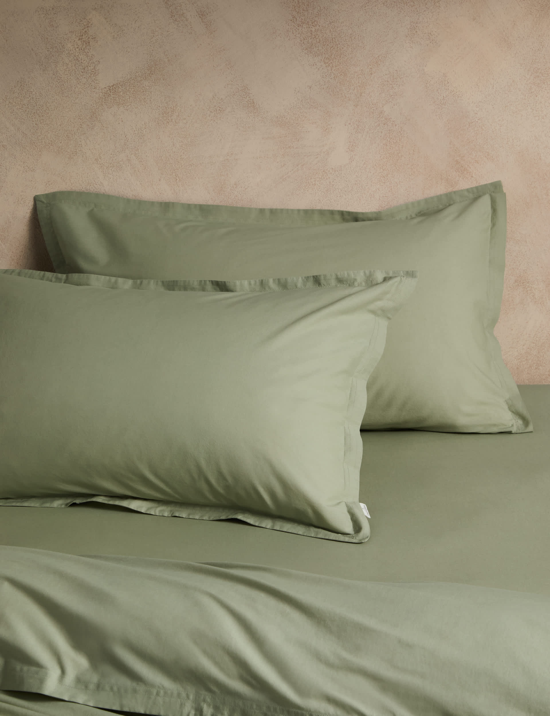 M&S X Fired Earth washed cotton Oxford pillowcases 2 pack - British product