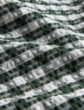 Pure cotton gingham ruffle bedding set single, imported from the UK