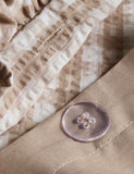 Pure cotton gingham ruffle bedding set single, imported from the UK
