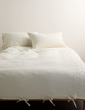 Schiffli embroidered linen bedding set, 55% linen - British product