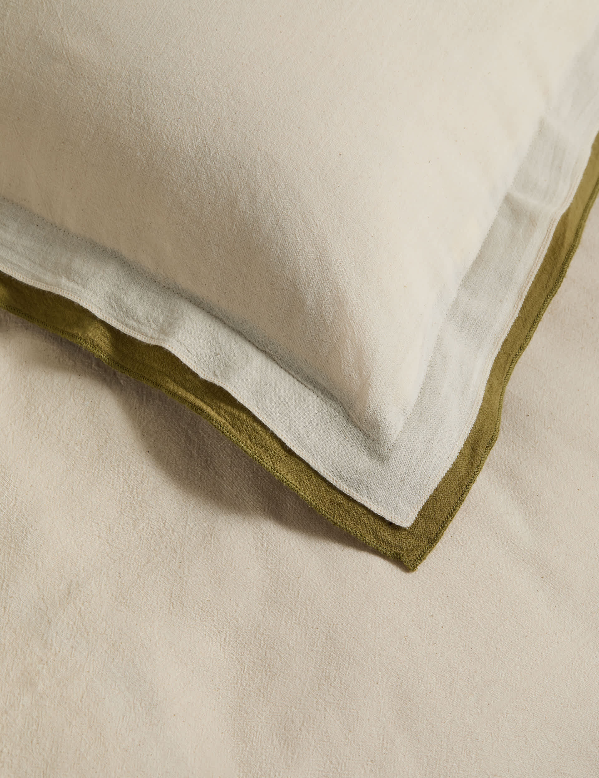 Pure cotton crepe contrast bedding set (British brand)